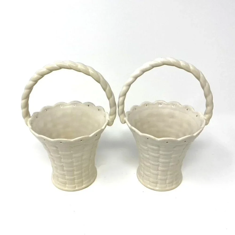 Target Home Set Of 2 Ceramic Mini Baskets Springtime Easter Decor